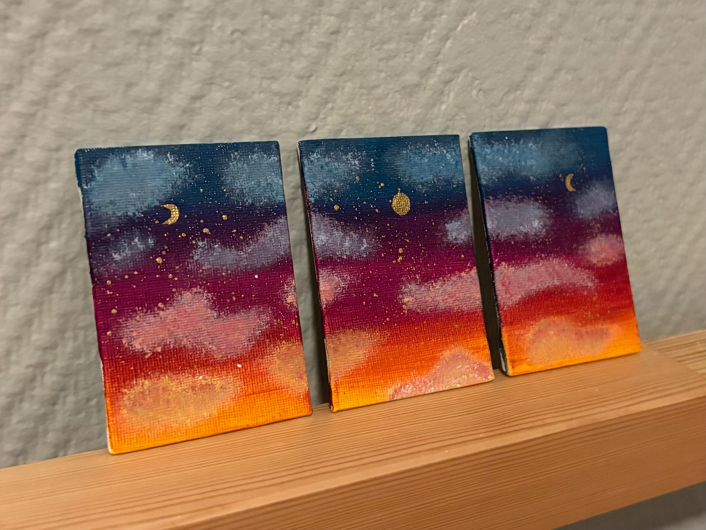 Triple moon sunset